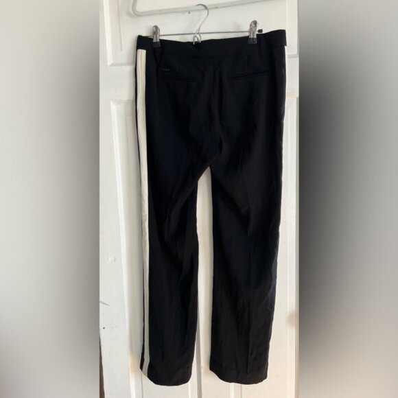 NWOT Aritzia Wilfred Dress Pant - Black with Side White Stripe - Picture 3 of 4